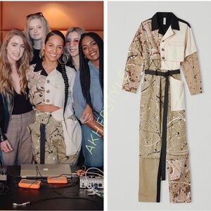 PERFECT NUMBER PRFCT NMBR jumpsuit splatter paint patchwork XS